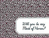 Front View Thumbnail - Ruby & Peacock Teal Will You Be My Maid of Honor Card - Petal