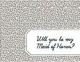 Front View Thumbnail - Sand & Peacock Teal Will You Be My Maid of Honor Card - Petal