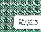 Front View Thumbnail - Shamrock & Peacock Teal Will You Be My Maid of Honor Card - Petal