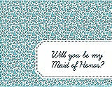 Front View Thumbnail - Spa & Peacock Teal Will You Be My Maid of Honor Card - Petal