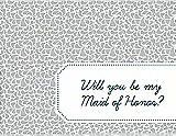Front View Thumbnail - Sterling & Peacock Teal Will You Be My Maid of Honor Card - Petal