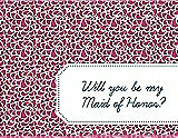 Front View Thumbnail - Strawberry & Peacock Teal Will You Be My Maid of Honor Card - Petal