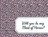 Front View Thumbnail - Sugar Plum & Peacock Teal Will You Be My Maid of Honor Card - Petal
