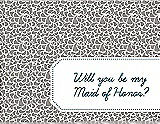 Front View Thumbnail - Taupe & Peacock Teal Will You Be My Maid of Honor Card - Petal