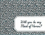 Front View Thumbnail - Teal & Peacock Teal Will You Be My Maid of Honor Card - Petal