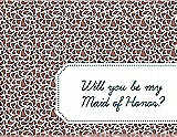 Front View Thumbnail - Toffee & Peacock Teal Will You Be My Maid of Honor Card - Petal