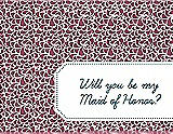 Front View Thumbnail - Tea Rose & Peacock Teal Will You Be My Maid of Honor Card - Petal
