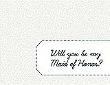 Front View Thumbnail - White & Peacock Teal Will You Be My Maid of Honor Card - Petal