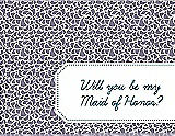 Front View Thumbnail - Wisteria & Peacock Teal Will You Be My Maid of Honor Card - Petal