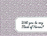 Front View Thumbnail - Wood Violet & Peacock Teal Will You Be My Maid of Honor Card - Petal