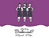 Front View Thumbnail - Orchid & Ebony Will You Be My Bridesmaid Card - Girls Checkbox