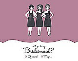 Front View Thumbnail - Rosebud & Ebony Will You Be My Bridesmaid Card - Girls Checkbox