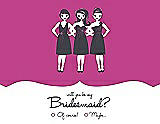 Front View Thumbnail - American Beauty & Ebony Will You Be My Bridesmaid Card - Girls Checkbox