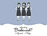 Front View Thumbnail - Arctic & Ebony Will You Be My Bridesmaid Card - Girls Checkbox