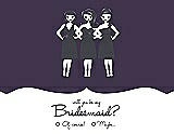 Front View Thumbnail - Concord & Ebony Will You Be My Bridesmaid Card - Girls Checkbox