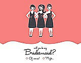 Front View Thumbnail - Ginger & Ebony Will You Be My Bridesmaid Card - Girls Checkbox