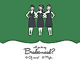 Front View Thumbnail - Ivy & Ebony Will You Be My Bridesmaid Card - Girls Checkbox