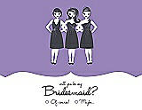 Front View Thumbnail - Pansy & Ebony Will You Be My Bridesmaid Card - Girls Checkbox