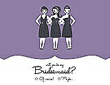 Front View Thumbnail - Passion & Ebony Will You Be My Bridesmaid Card - Girls Checkbox