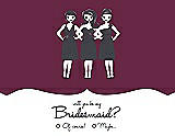 Front View Thumbnail - Ruby & Ebony Will You Be My Bridesmaid Card - Girls Checkbox
