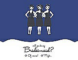 Front View Thumbnail - Sailor & Ebony Will You Be My Bridesmaid Card - Girls Checkbox
