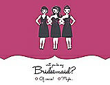 Front View Thumbnail - Strawberry & Ebony Will You Be My Bridesmaid Card - Girls Checkbox
