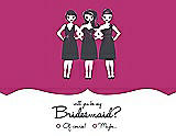 Front View Thumbnail - Tutti Frutti & Ebony Will You Be My Bridesmaid Card - Girls Checkbox