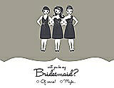 Front View Thumbnail - Twig & Ebony Will You Be My Bridesmaid Card - Girls Checkbox