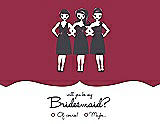 Front View Thumbnail - Valentine & Ebony Will You Be My Bridesmaid Card - Girls Checkbox