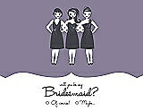 Front View Thumbnail - Wisteria & Ebony Will You Be My Bridesmaid Card - Girls Checkbox