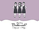 Front View Thumbnail - Wood Violet & Ebony Will You Be My Bridesmaid Card - Girls Checkbox