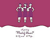 Front View Thumbnail - Berry Twist & Persian Plum Will You Be My Maid of Honor Card - Girls Checkbox