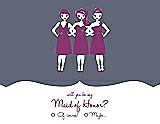 Front View Thumbnail - Blue Steel & Persian Plum Will You Be My Maid of Honor Card - Girls Checkbox