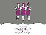 Front View Thumbnail - Charcoal Gray & Persian Plum Will You Be My Maid of Honor Card - Girls Checkbox