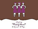 Front View Thumbnail - Cinnamon & Persian Plum Will You Be My Maid of Honor Card - Girls Checkbox