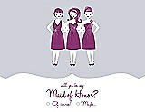 Front View Thumbnail - Dove & Persian Plum Will You Be My Maid of Honor Card - Girls Checkbox
