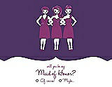 Front View Thumbnail - Majestic & Persian Plum Will You Be My Maid of Honor Card - Girls Checkbox