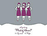 Front View Thumbnail - Mystic & Persian Plum Will You Be My Maid of Honor Card - Girls Checkbox
