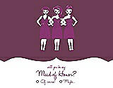 Front View Thumbnail - Plum Raisin & Persian Plum Will You Be My Maid of Honor Card - Girls Checkbox