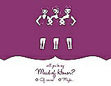 Front View Thumbnail - Persian Plum & Persian Plum Will You Be My Maid of Honor Card - Girls Checkbox