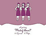 Front View Thumbnail - Rosebud & Persian Plum Will You Be My Maid of Honor Card - Girls Checkbox