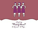 Front View Thumbnail - Spanish Rose & Persian Plum Will You Be My Maid of Honor Card - Girls Checkbox