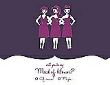 Front View Thumbnail - Violet & Persian Plum Will You Be My Maid of Honor Card - Girls Checkbox