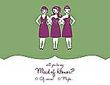 Front View Thumbnail - Apple Slice & Persian Plum Will You Be My Maid of Honor Card - Girls Checkbox