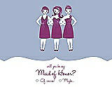 Front View Thumbnail - Arctic & Persian Plum Will You Be My Maid of Honor Card - Girls Checkbox