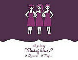 Front View Thumbnail - Aubergine & Persian Plum Will You Be My Maid of Honor Card - Girls Checkbox