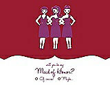 Front View Thumbnail - Barcelona & Persian Plum Will You Be My Maid of Honor Card - Girls Checkbox