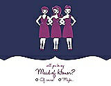 Front View Thumbnail - Blueberry & Persian Plum Will You Be My Maid of Honor Card - Girls Checkbox