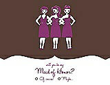 Front View Thumbnail - Brownie & Persian Plum Will You Be My Maid of Honor Card - Girls Checkbox