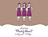Front View Thumbnail - Cappuccino & Persian Plum Will You Be My Maid of Honor Card - Girls Checkbox